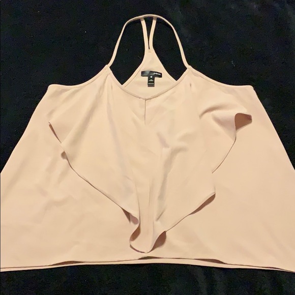 BNWT Aqua Bloomingdale’s Ruffle Front High Low Tank Top M Blush ⭐️ HOST PICK! - Picture 6 of 7
